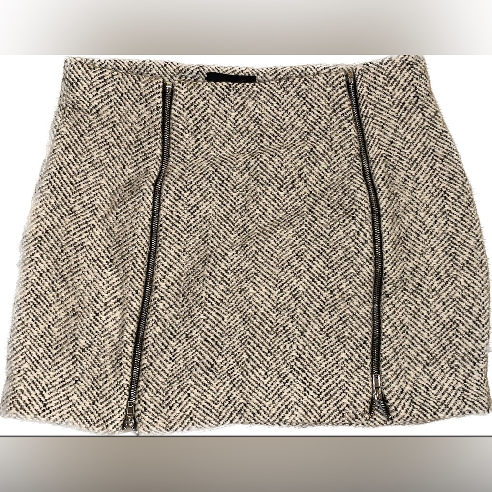 VICI- Wool Front Zip Mini Skirt
